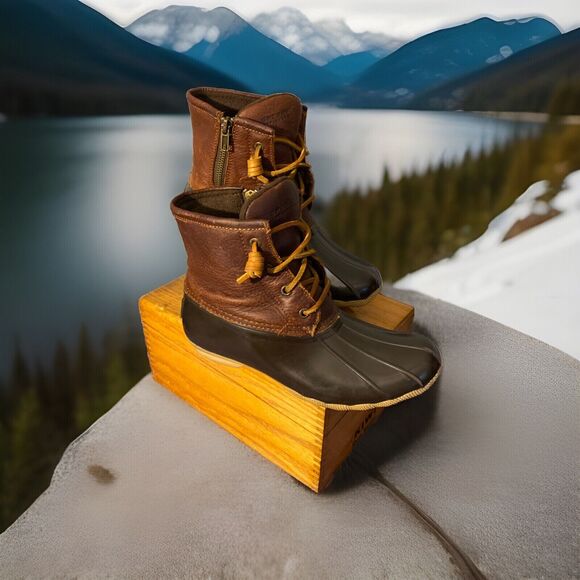 Women's‎ Sperry Top-Sider Saltwater Duck Ankle Boots in Brown STS91176 Size 7 - Picture 1 of 10
